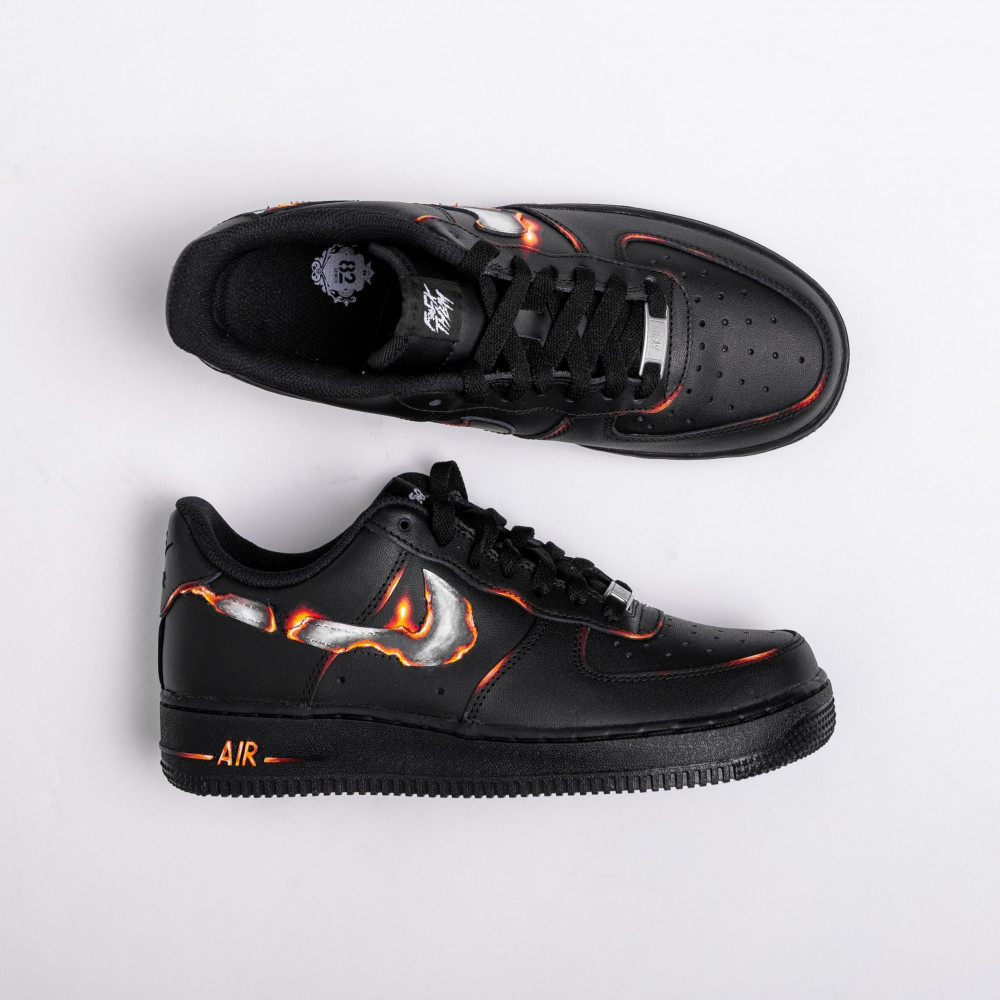 F*CK THEM FLAME * NIKE Air Force 1 low black