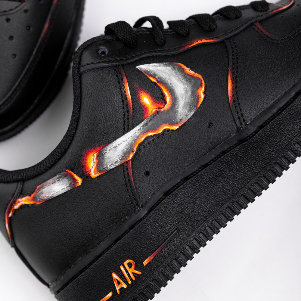 F*CK THEM FLAME * NIKE Air Force 1 low black