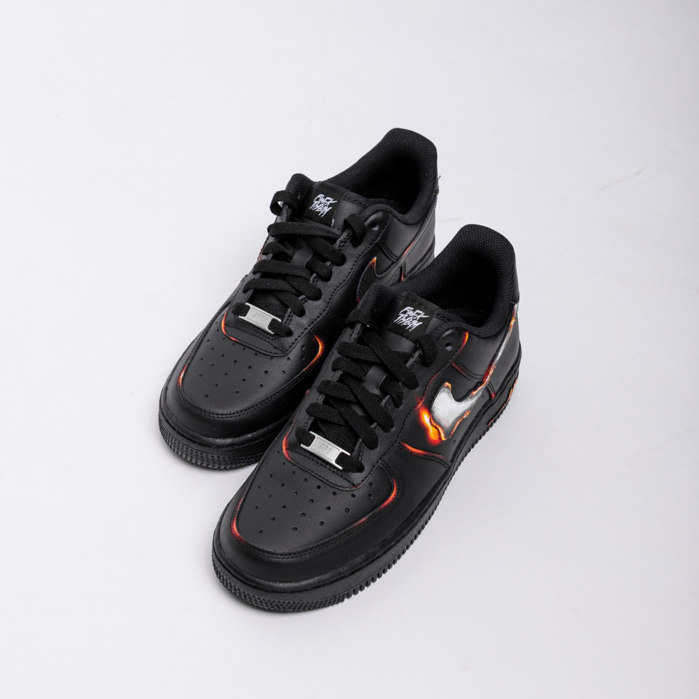 F*CK THEM FLAME * NIKE Air Force 1 low black