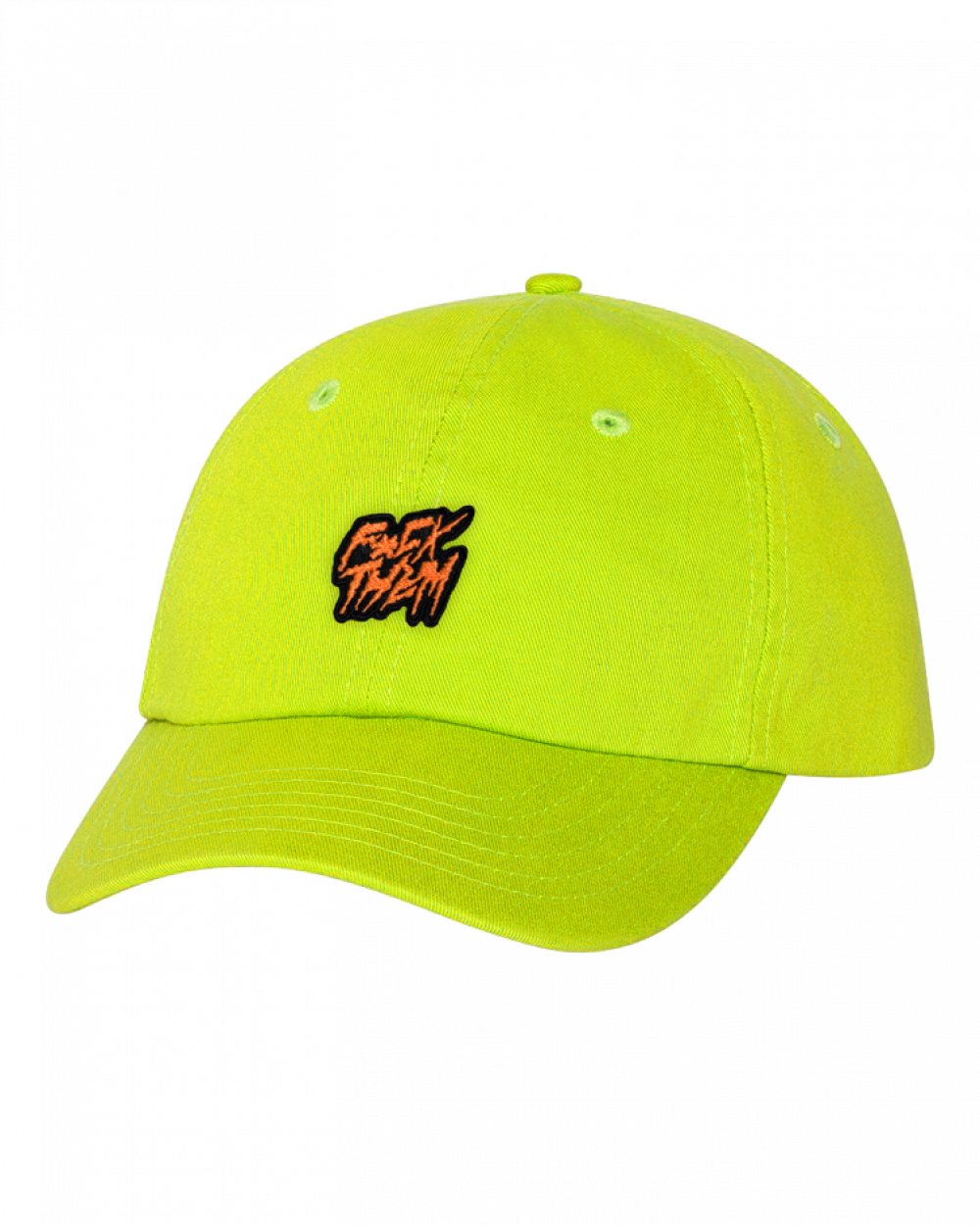 summer cap F*CK THEM neon yellow