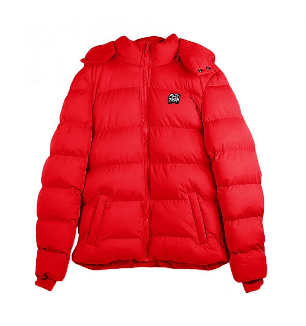 winter jacket F*CK THEM red