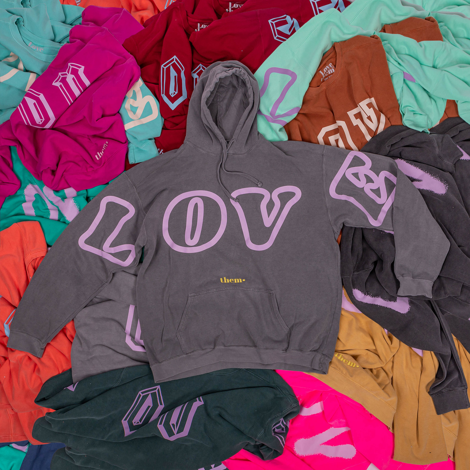LOVE THEM onesize/oversize 80's Italic