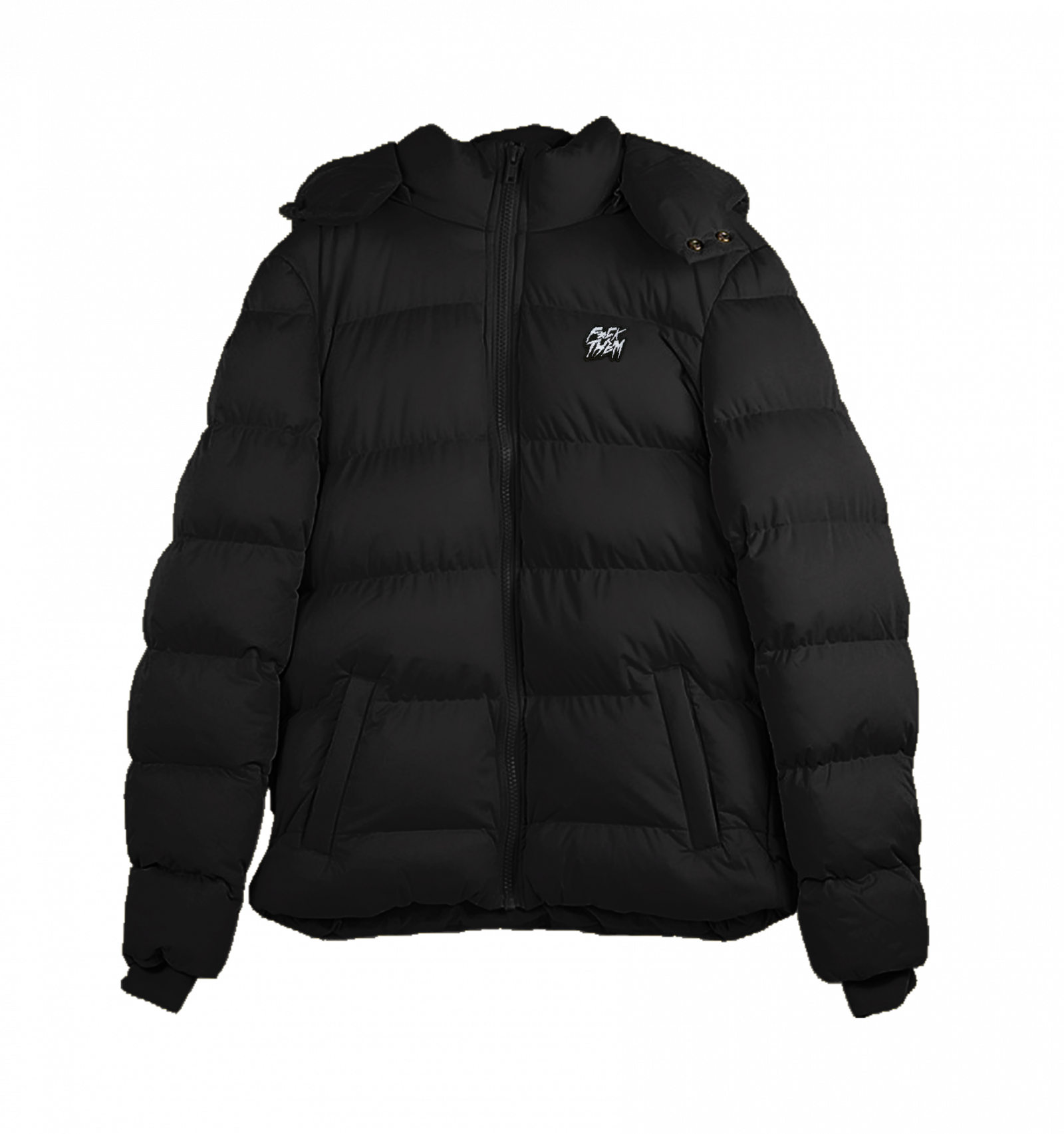 winter jacket F*CK THEM black
