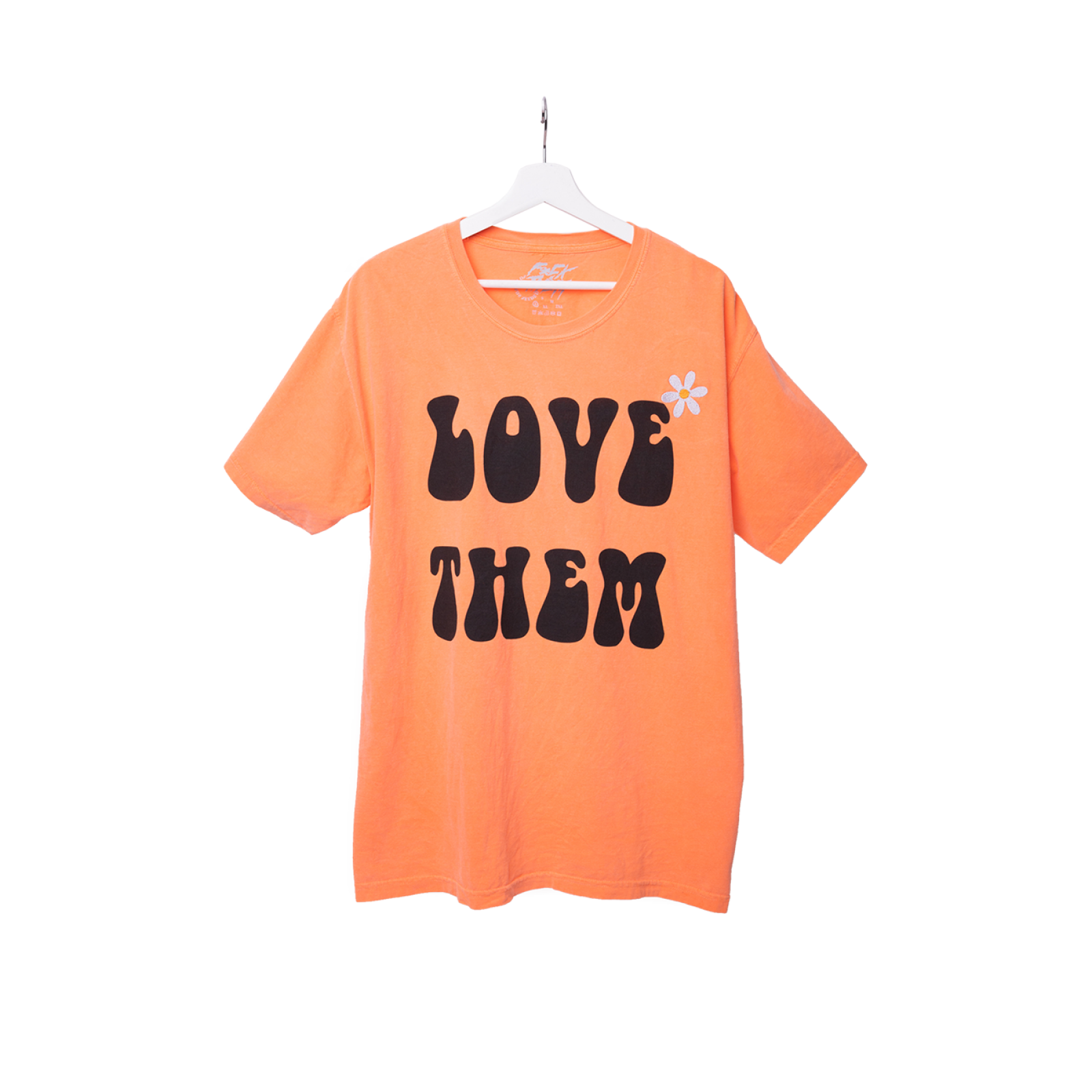 t-shirt LOVE THEM vintage / orange